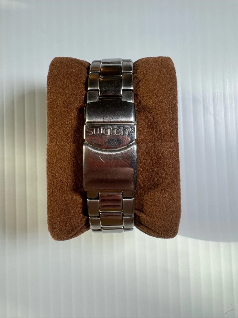Swatch 2007 Irony “Her Tender Black” stainless steel bracelet and face. YLS433G